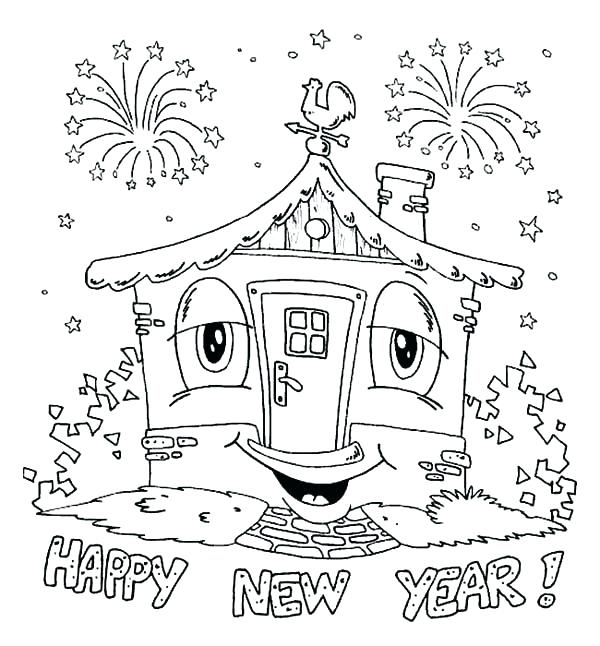 Free Printable Happy New Year Coloring Pages Fresh New Years 600x646 Free Printable Happy New Year Coloring Pages Fresh New Years