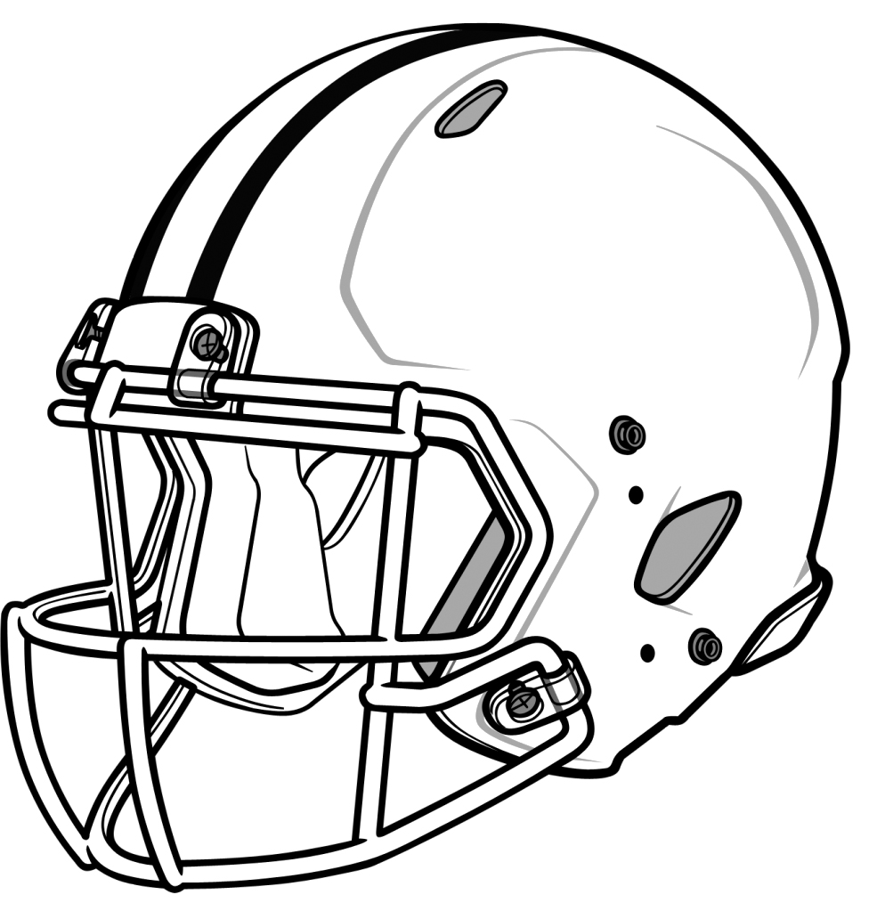 Blank Football Helmet Coloring Page 985x1023 Blank Football Helmet Coloring Page