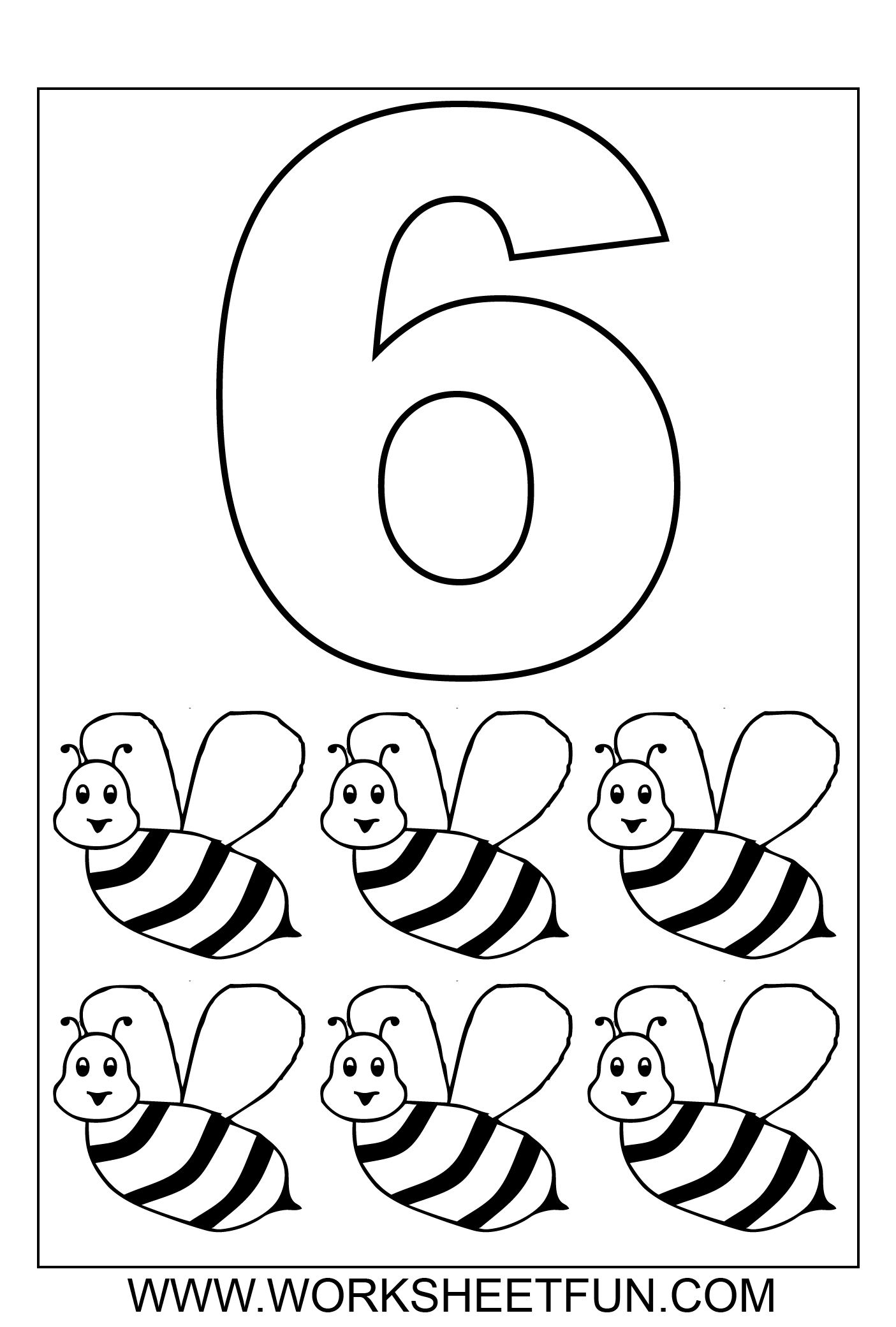 1405x2081 Number 6 Coloring Page