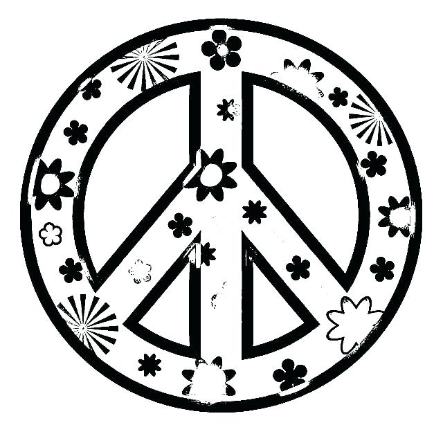 640x640 Peace Coloring Pages Peace Sign Coloring Pages For Girls Printable