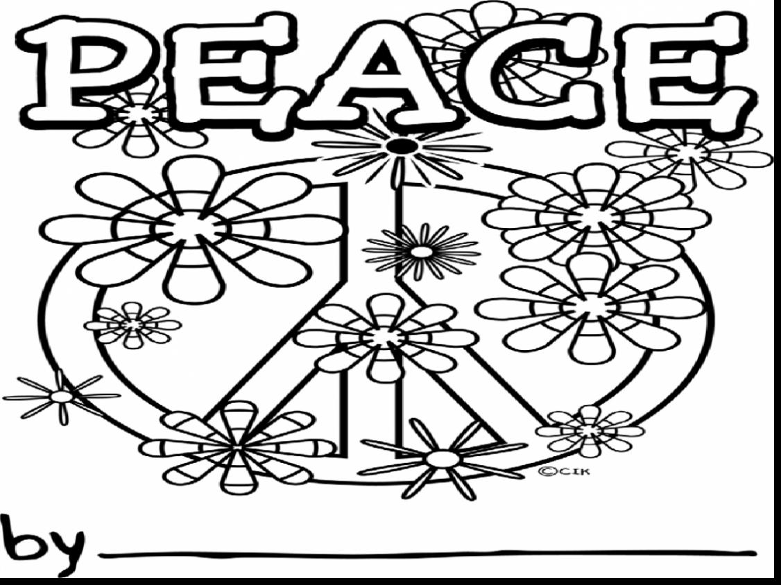 1126x844 Peace Sign Coloring Pages To Print