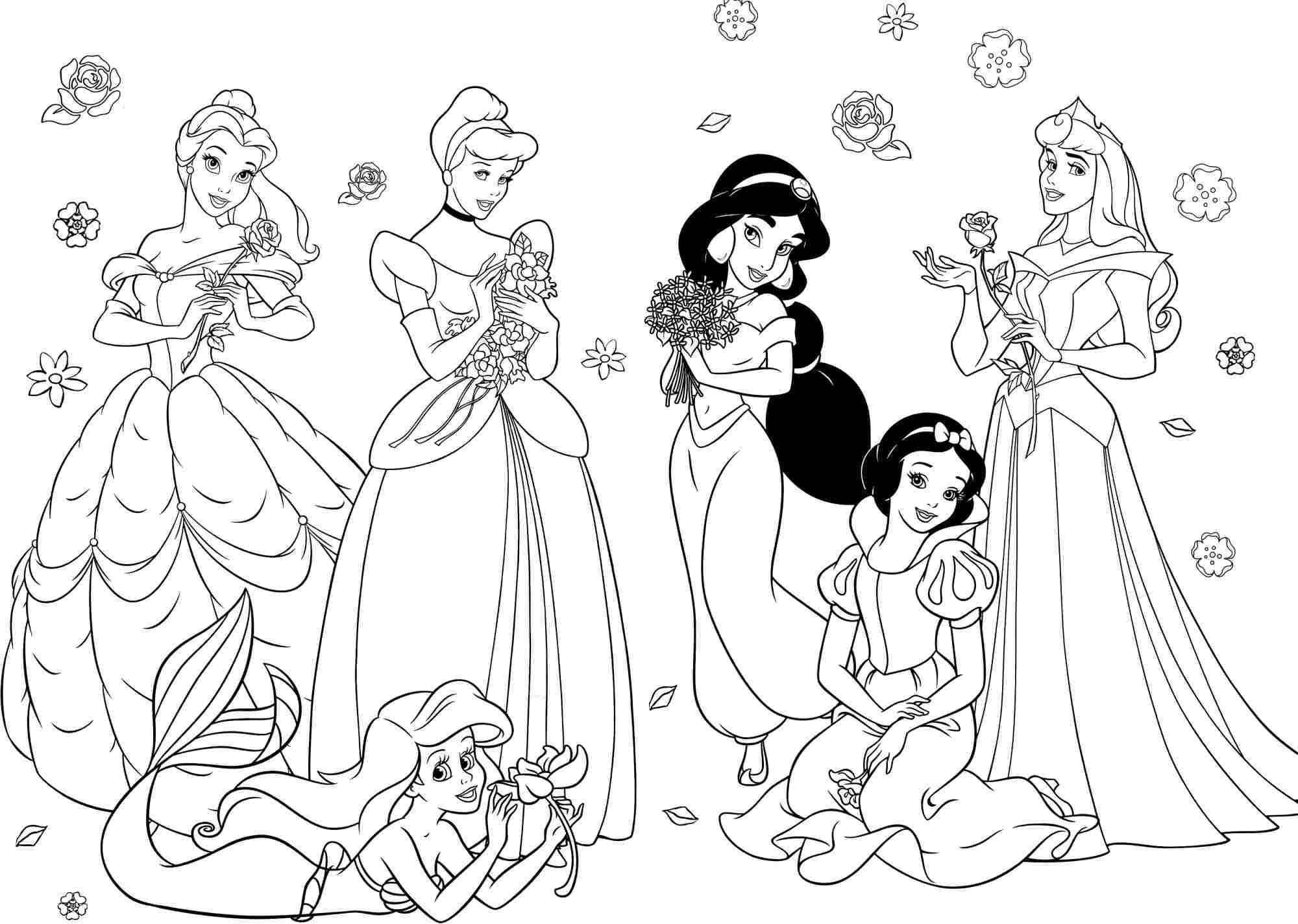 2000x1425 Helpful Printable Pictures Of Princesses To Color Princess