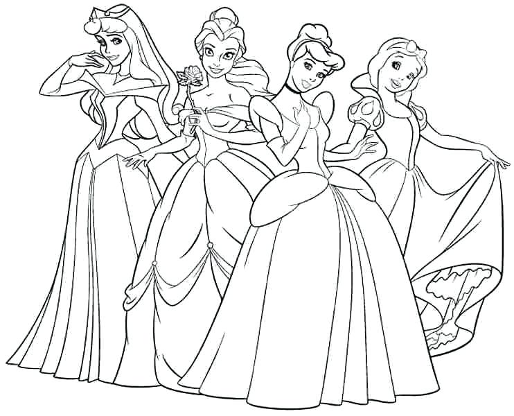 742x600 Disney Princess Coloring Pages Free Princess Pictures To Print