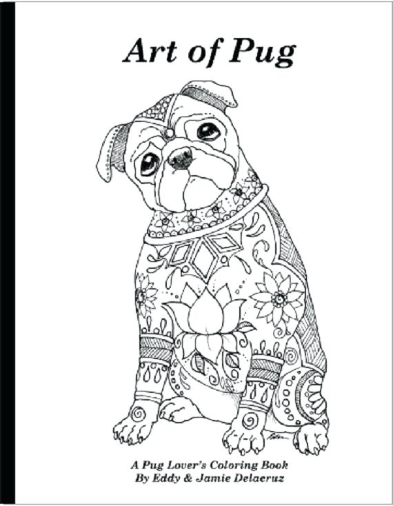 Pug Coloring Book 570x734 Pug Coloring Book