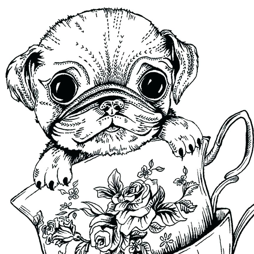 Pug Coloring Pages Teacup Greeting Card Colori On Pug Colouring 863x863 Pug Coloring Pages Teacup Greeting Card Colori On Pug Colouring