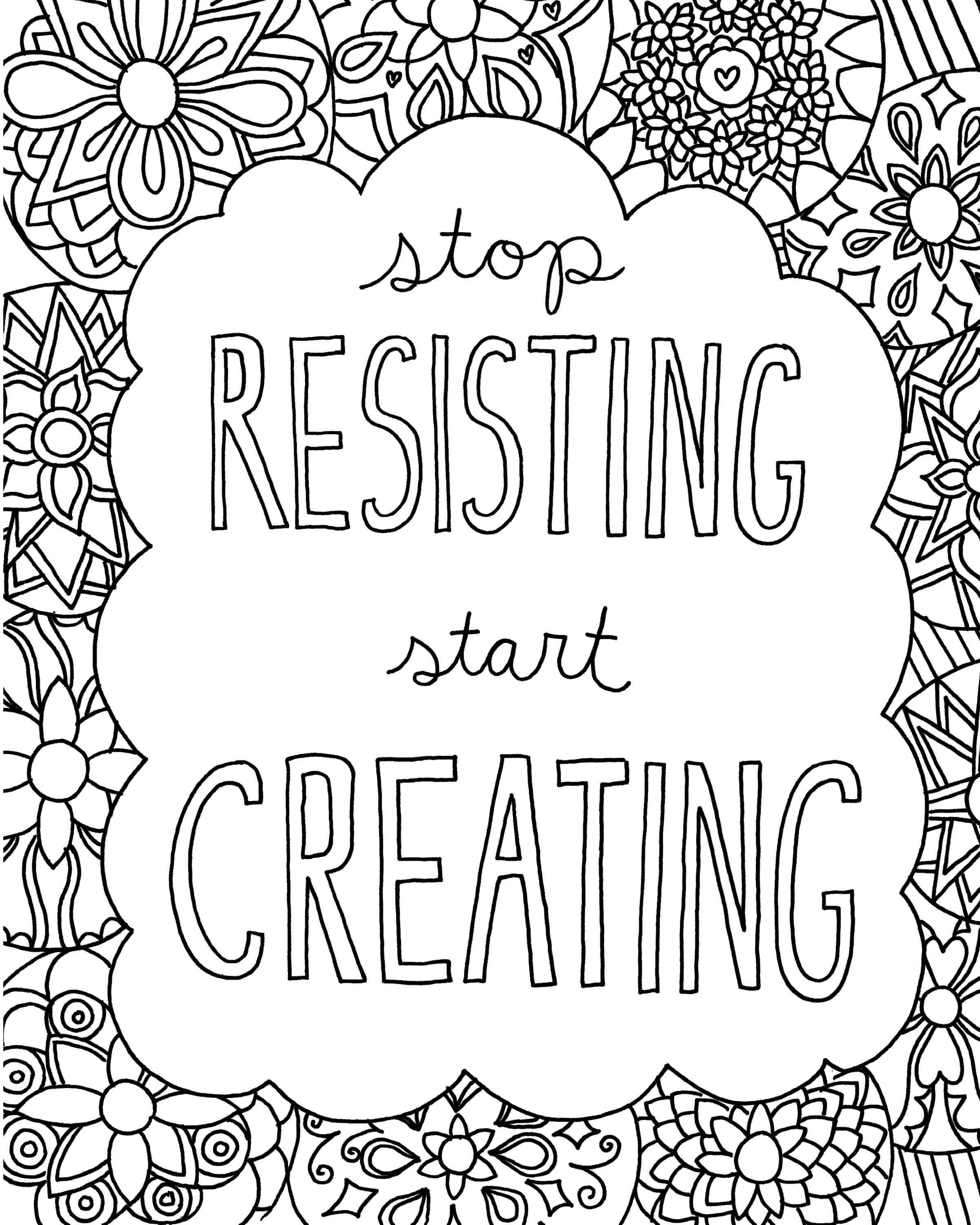 Free Printable Quote Coloring Pages For Grown Ups Quotes Coloring 2400x3000 Free Printable Quote Coloring Pages For Grown Ups Quotes Coloring