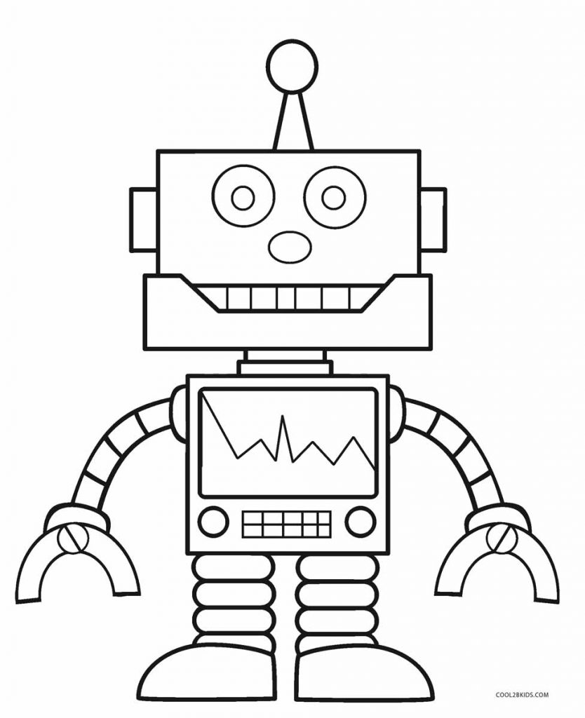 834x1024 Coloring Pages Robot