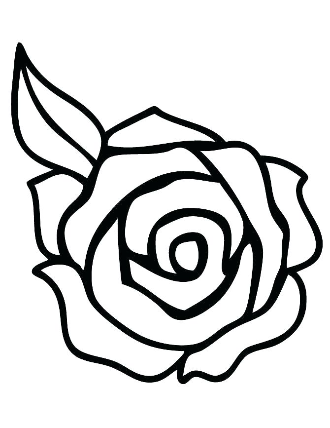 Printable Rose Coloring Pages 670x867 Printable Rose Coloring Pages
