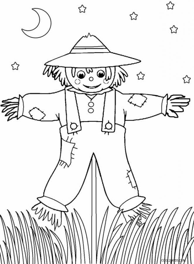 Printable Scarecrow Coloring Pages For Kids Online Fun Coloring 662x900 Printable Scarecrow Coloring Pages For Kids Online Fun Coloring