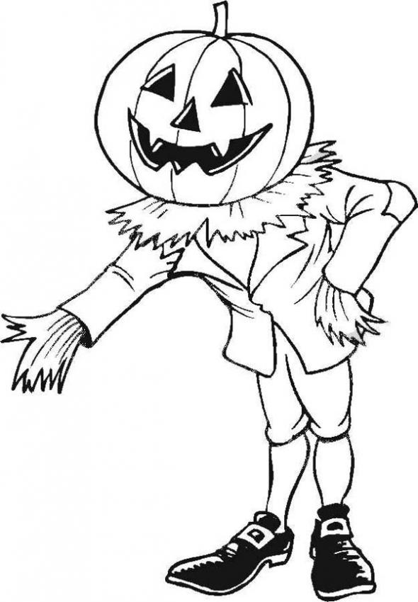 Scarecrow Coloring Pages 590x850 Scarecrow Coloring Pages