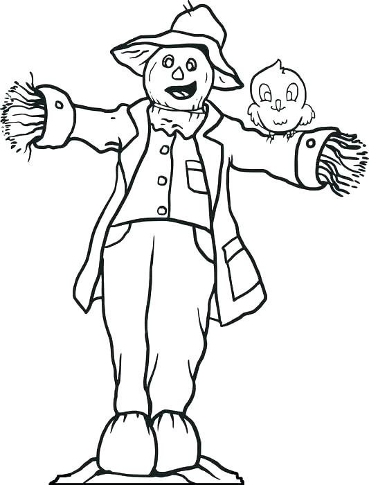 Printable Scarecrow Coloring Pages at GetColorings.com | Free printable ...