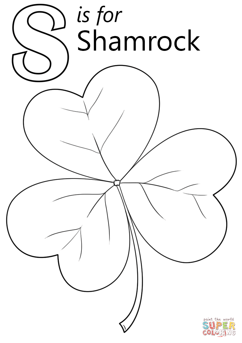 849x1200 Highest Shamrock Color Page Letter S Is For Co