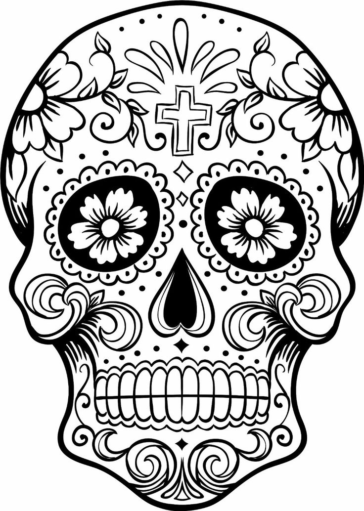 736x1034 Sugar Skull Coloring Pages