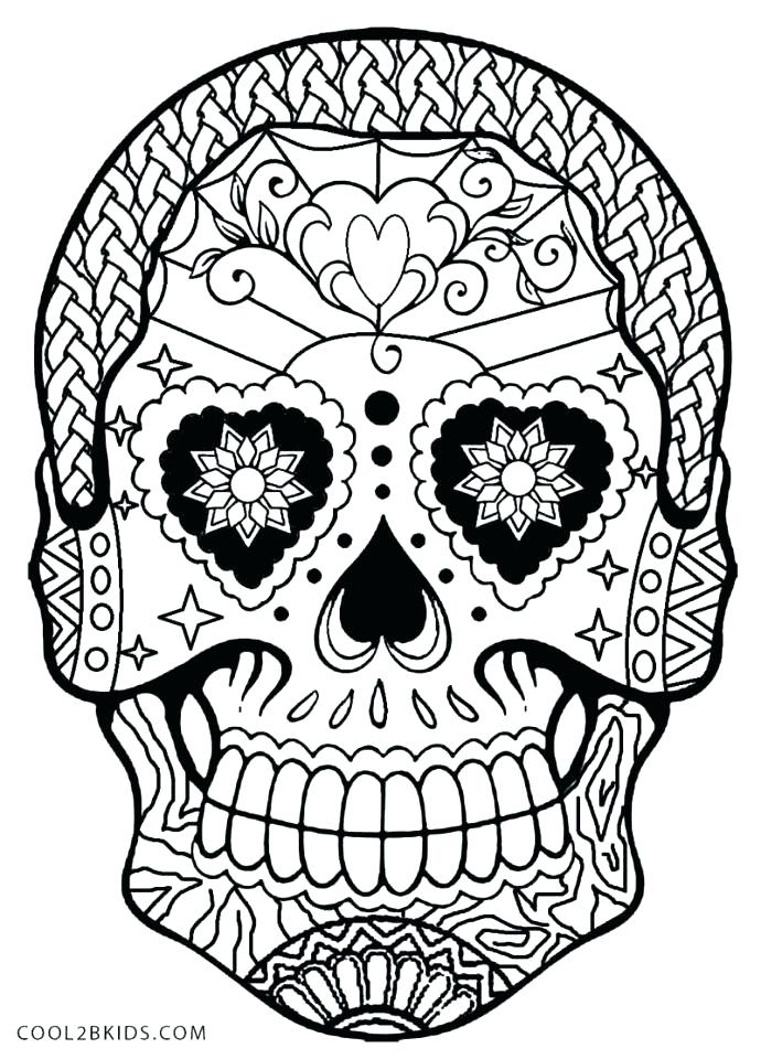 690x960 Printable Skull Coloring Pages