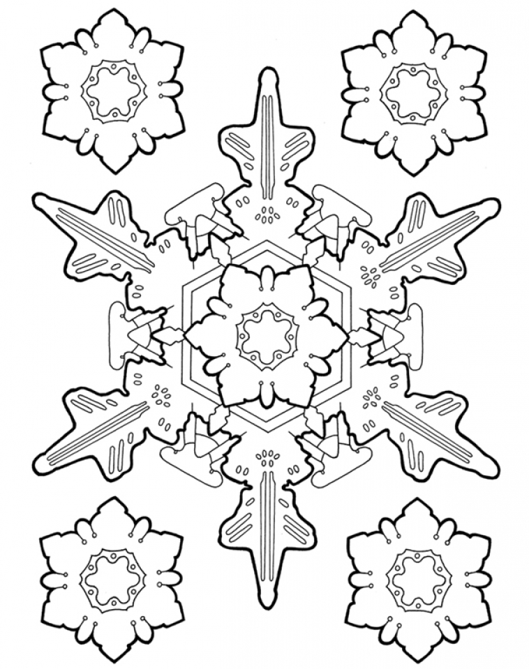 758x960 Get This Printable Snowflake Coloring Pages For Adults 36178 !