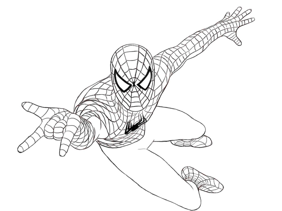 1152x864 Coloring Pages Of Spiderman Free Printable Avenger General Amazing