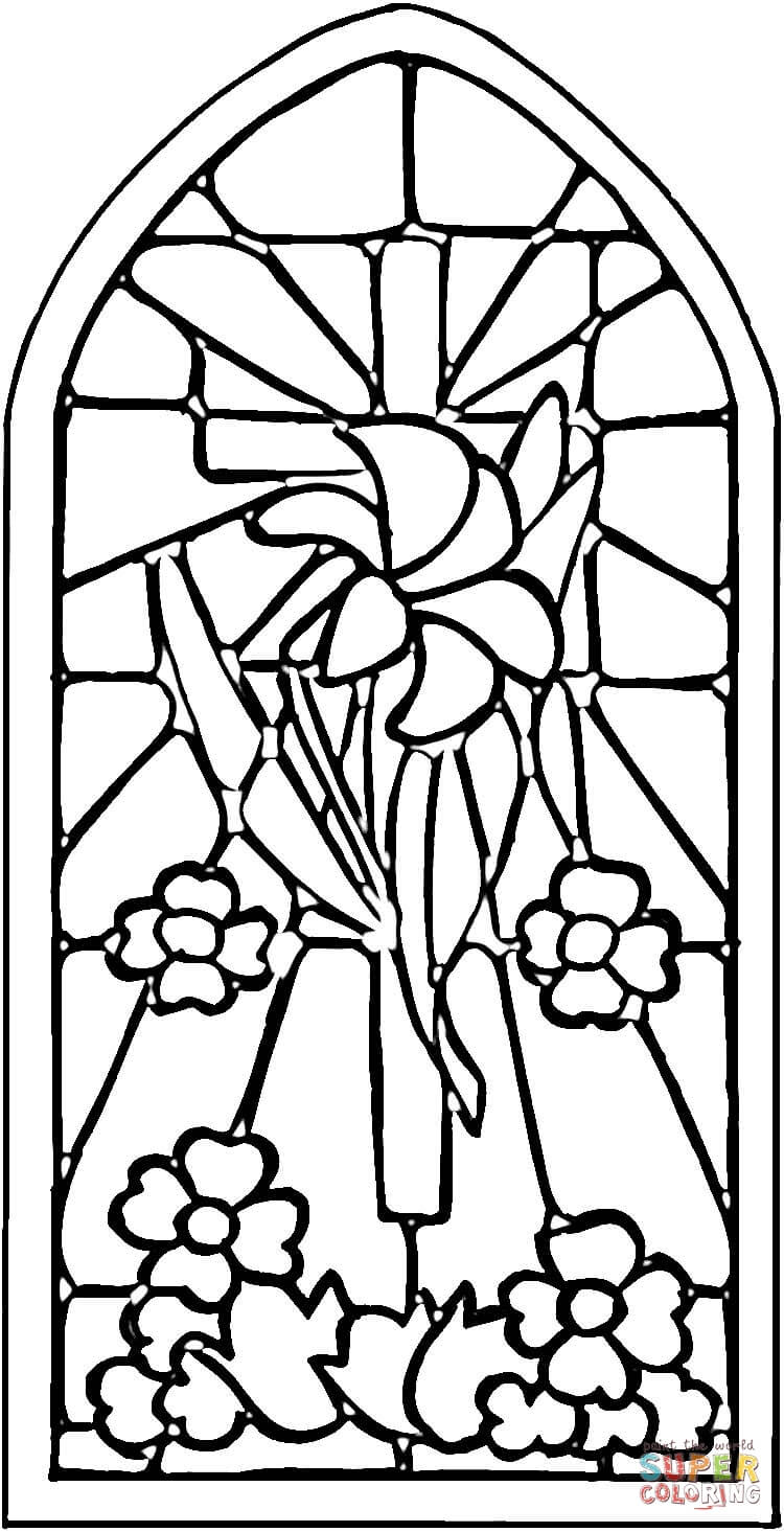 750x1465 Helpful Stained Glass Coloring Sheets Window Page Free Printable