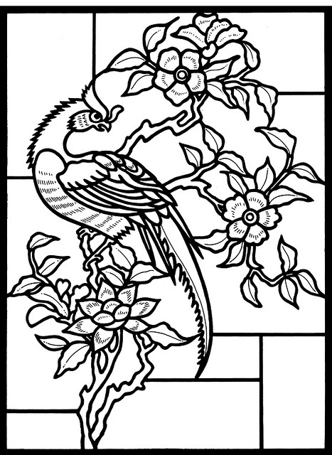 467x640 Free Printable Stained Glass Coloring Pages Butterfly Pattern