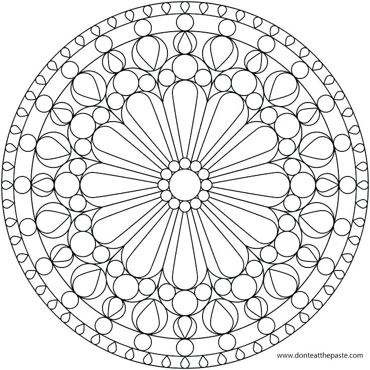 736x736 Free Mandala Coloring Pages To Print Free Printable Stained Glass