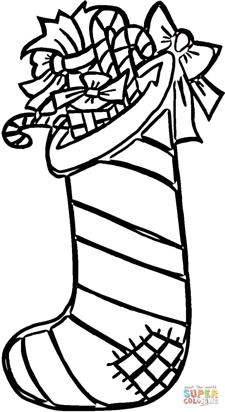 Printable Christmas Stocking Coloring Pages 2 750x1373 Printable Christmas Stocking Coloring Pages 2