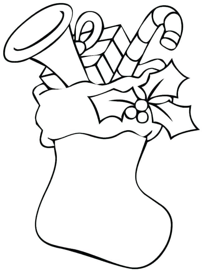 Christmas Stocking Coloring Page Free Printable Stocking Coloring 649x872 Christmas Stocking Coloring Page Free Printable Stocking Coloring