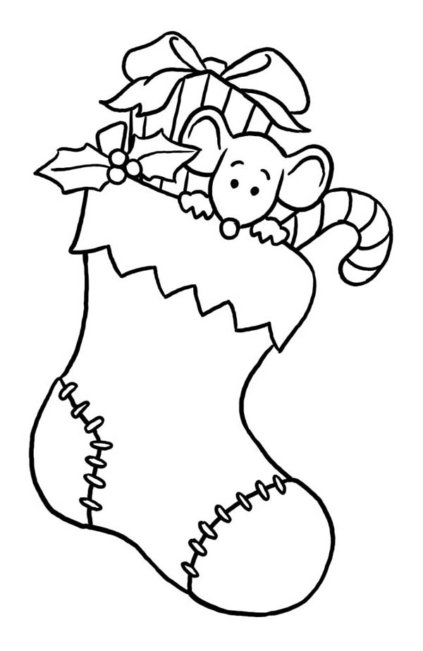 Christmas Stocking Coloring Page Free Printable Christmas Stocking 600x923 Christmas Stocking Coloring Page Free Printable Christmas Stocking
