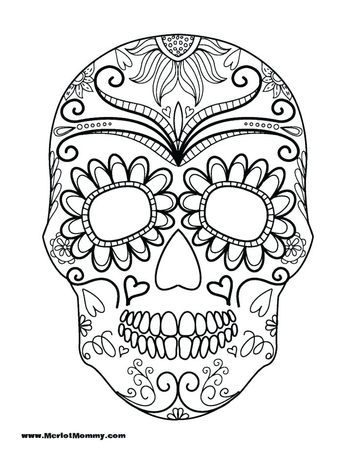 728x942 Skull Coloring Pages To Print Sugar Skull Girl By Coloring Pages