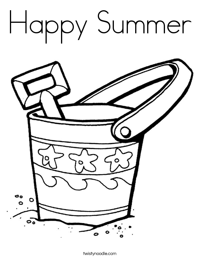 Happy Summer Coloring Page 685x886 Happy Summer Coloring Page