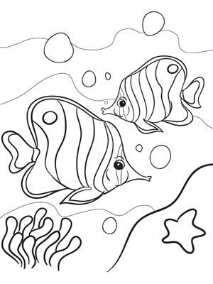 Printable Summer Coloring Pages Tropical Fish, Parents And Fish 300x400 Printable Summer Coloring Pages Tropical Fish, Parents And Fish
