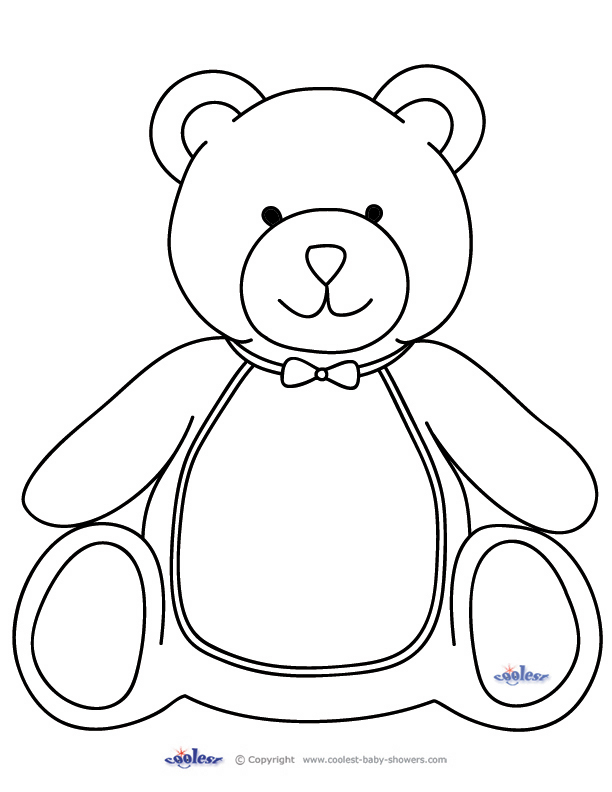 612x792 Printable Teddy Bear Coloring