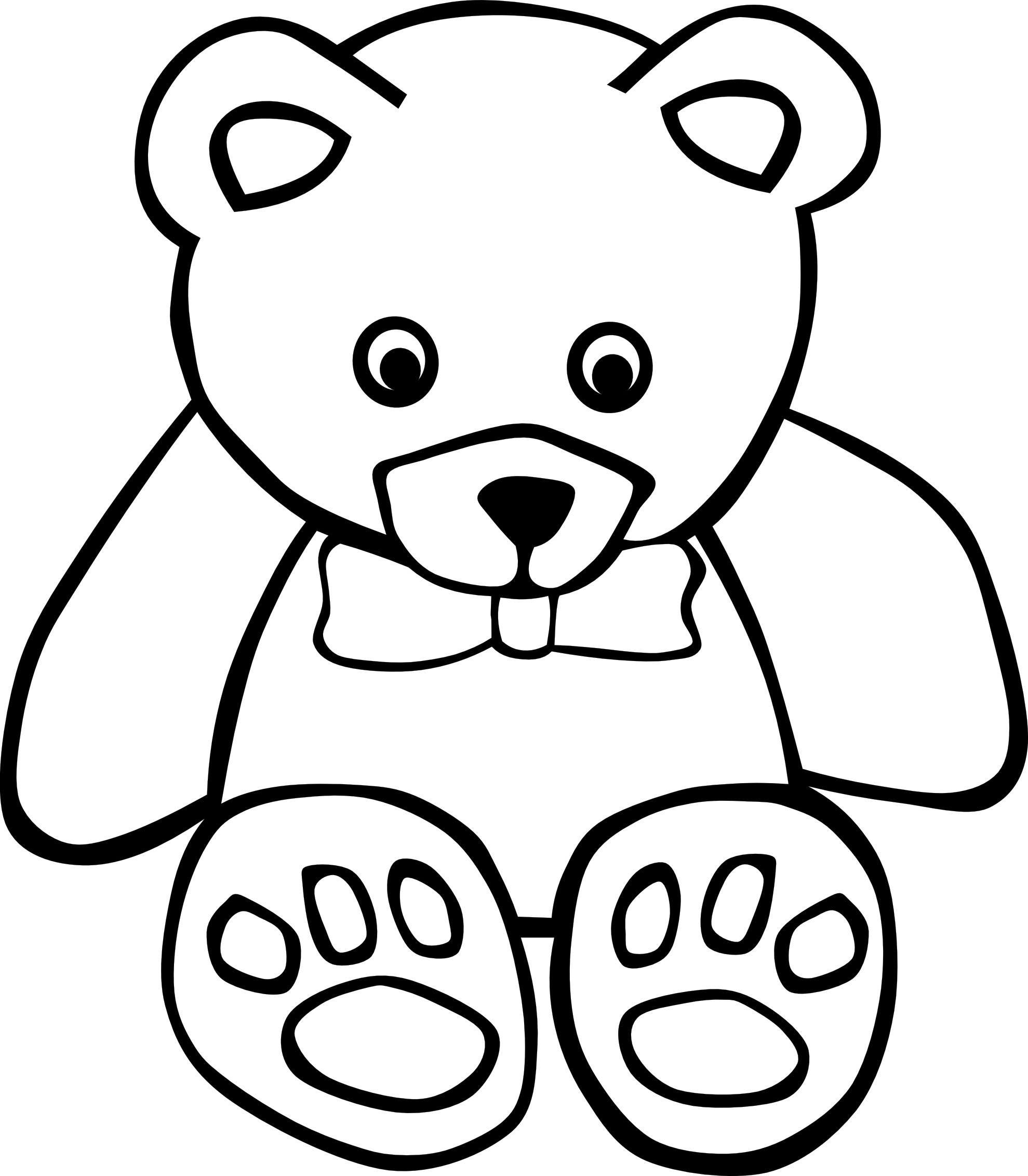 1979x2263 Teddy Bear Coloring Pages Download