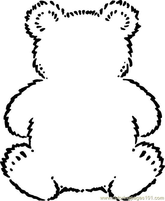 550x670 Teddybear Coloring Page