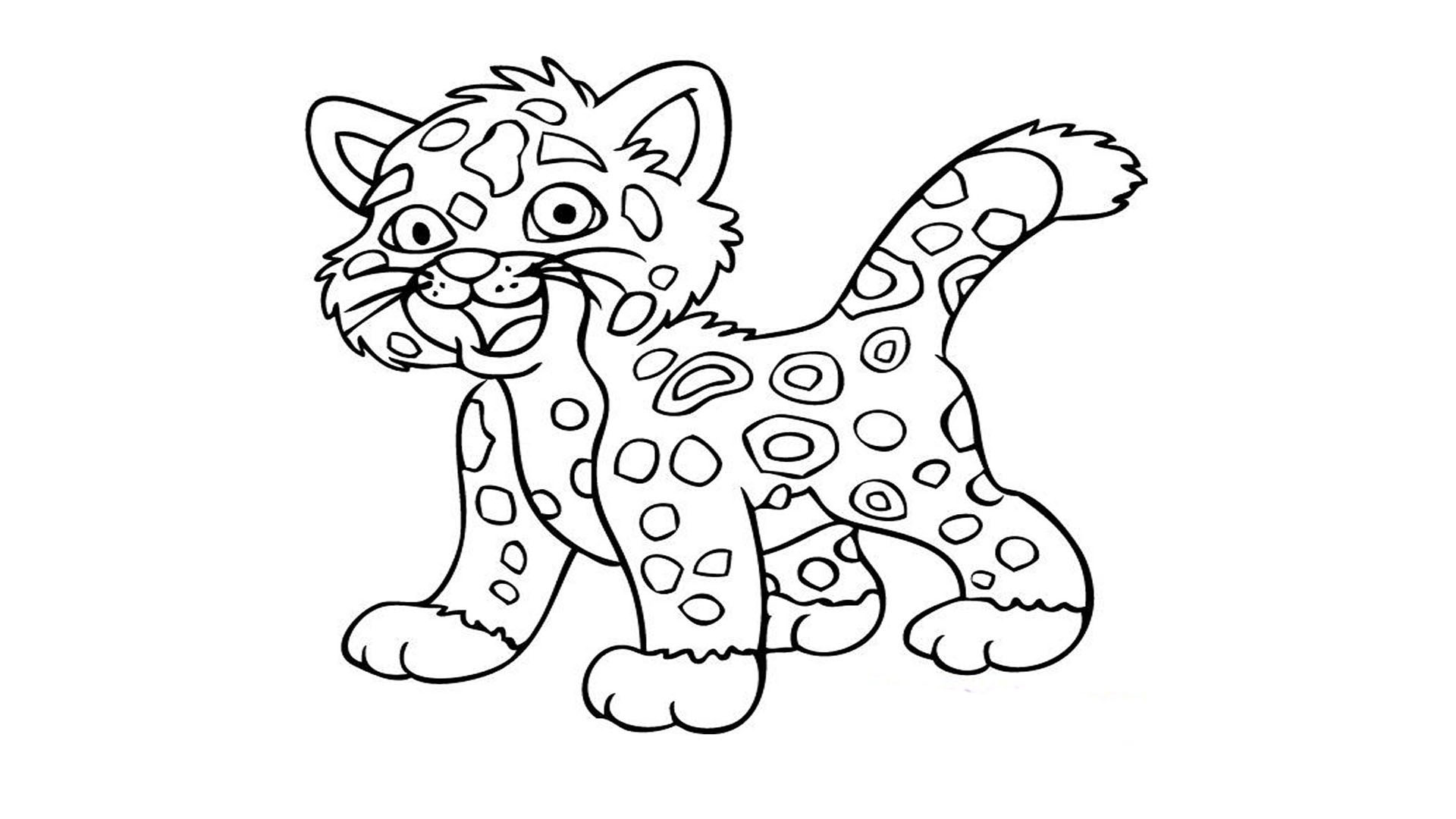 1920x1080 Tiger Without Stripes Coloring Page Funny Coloring Printable