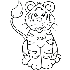 230x230 Tigers Coloring Pages Free