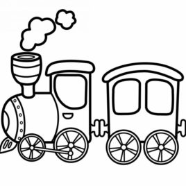 268x268 Free Printable Coloring Page Train Coloring Page 08 Transport Land