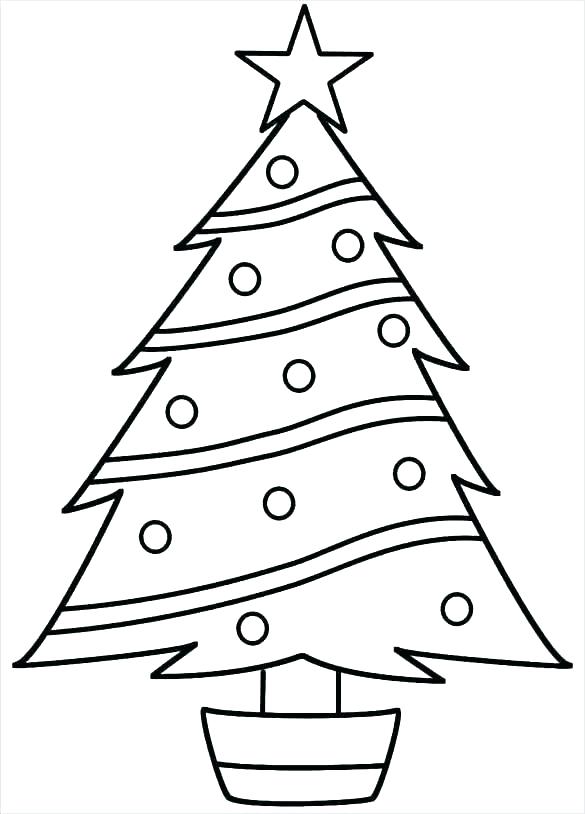 585x814 Free Printable Christmas Tree Coloring Pages Medium Size Of Tree
