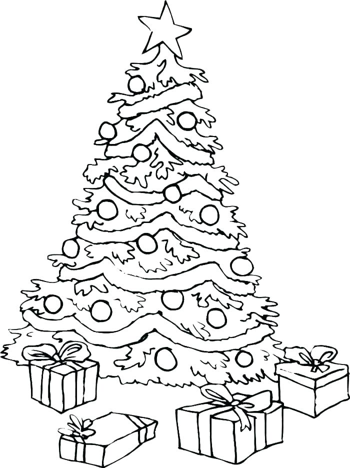 700x936 Coloring Page Of Christmas Tree Plain Tree Coloring Page Coloring