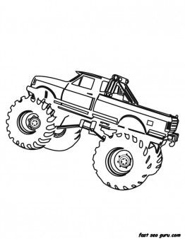 Free Printable Monster Truck Coloring Page For Boy Birthday 262x338 Free Printable Monster Truck Coloring Page For Boy Birthday