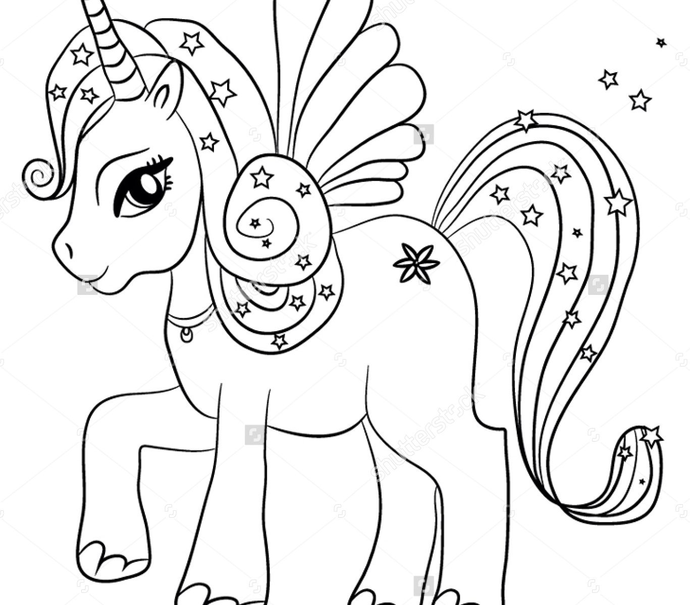 Free Unicorn Coloring Pages 1367x1200 Free Unicorn Coloring Pages
