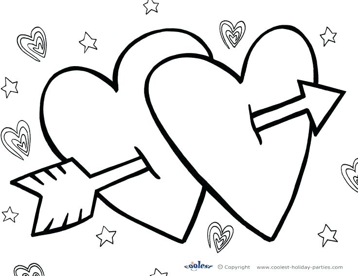 736x568 Printable Valentine Heart Coloring Pages Drawing Mandalas Page