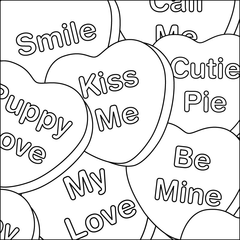 800x800 Valentine Heart Coloring Pages