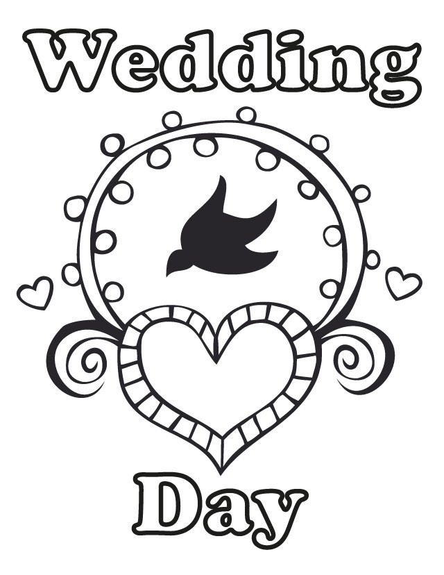 Printable Wedding Coloring Pages