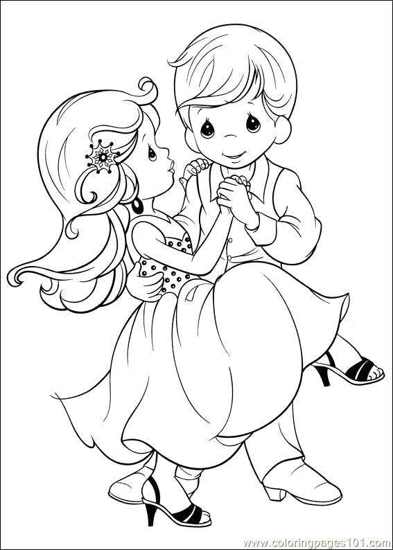 567x794 Elegant Kids Wedding Coloring Pages For Printable Wedding Activity