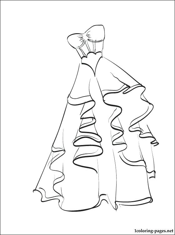 560x750 Wedding Gown Coloring Page To Print Coloring Pages Wedding Gown