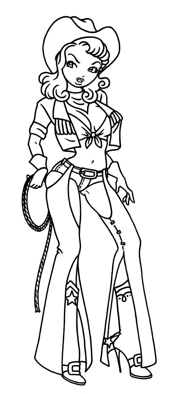 Cowgirl Coloring Pages Collection Free Coloring Sheets 600x1355 Cowgirl Coloring Pages Collection Free Coloring Sheets