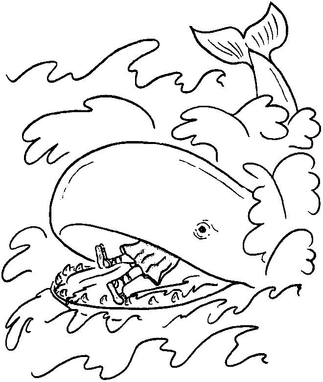 Jonah And The Whale Coloring Page 660x780 Jonah And The Whale Coloring Page