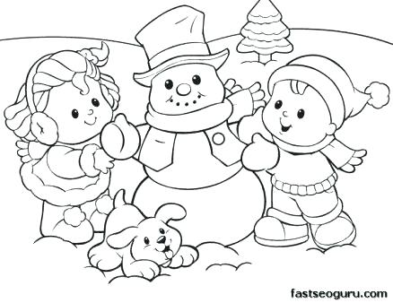 438x338 Preschool Coloring Pages Snowman Preschool Coloring Pages Winter