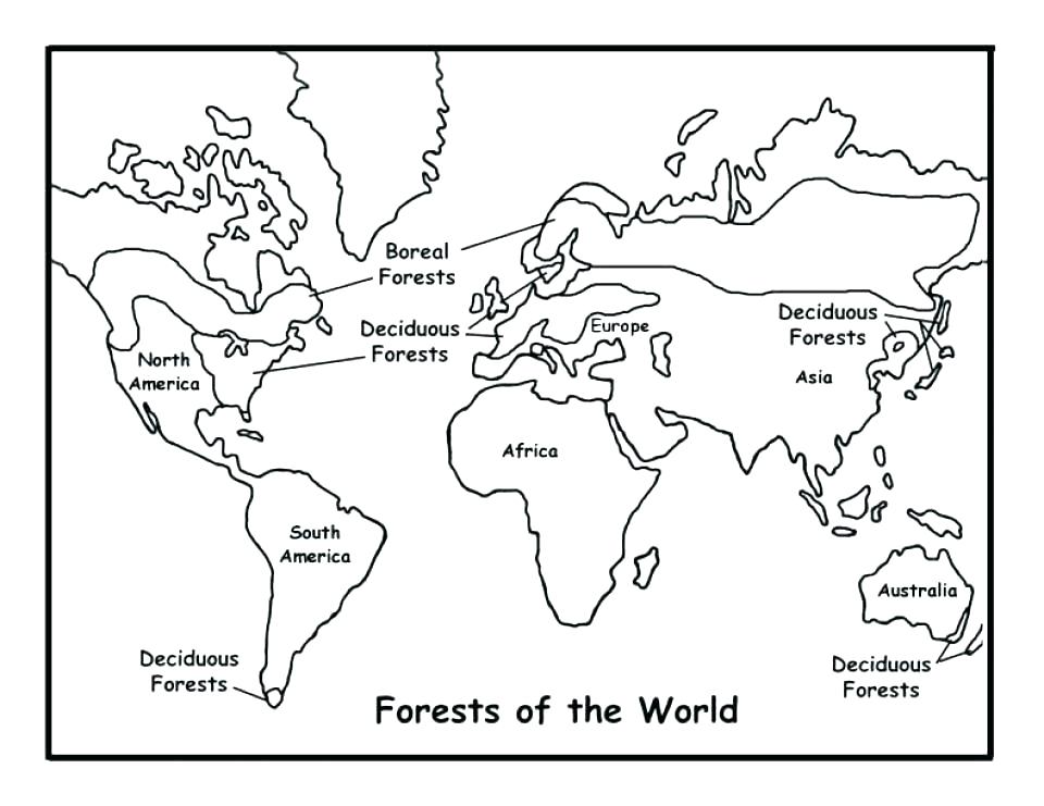 Printable World Map Coloring Page
