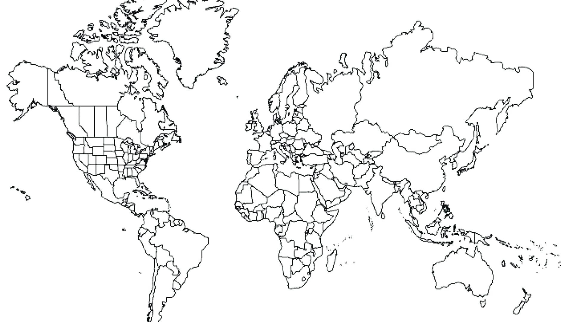 Printable World Map Coloring Page at GetColorings.com | Free printable ...