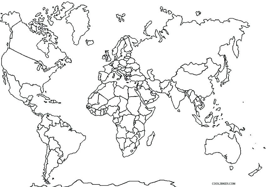 World Map Coloring Pages Printable World Map Coloring Page 849x598 World Map Coloring Pages Printable World Map Coloring Page